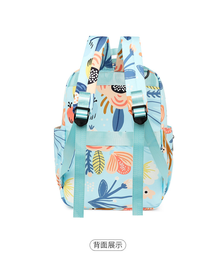 印花大容量外出双肩包时尚女背包婴儿奶瓶保温跨境热销母婴妈妈包详情28