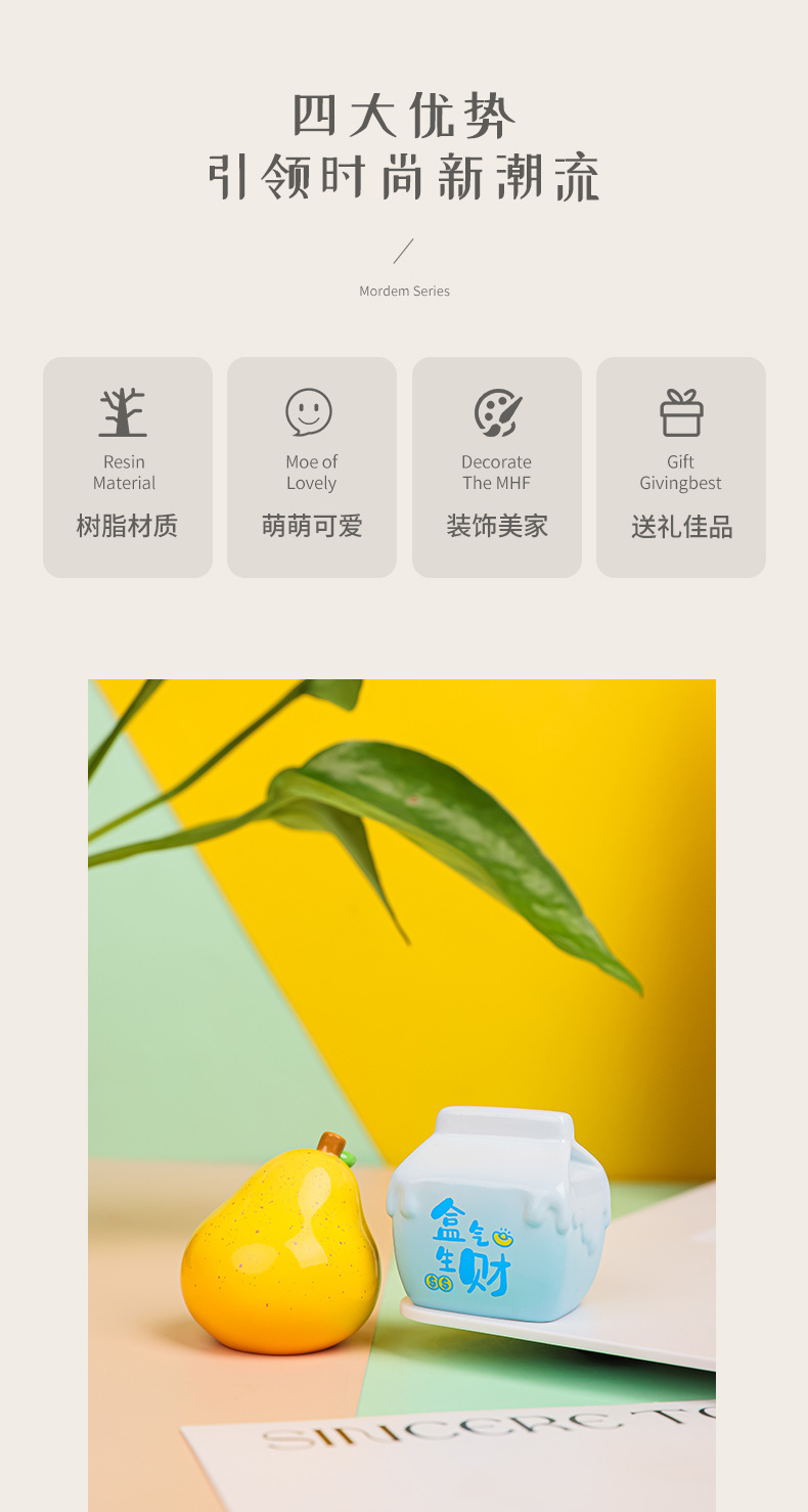 A cute and adorable figurine with words on it, symbolizing a little cute resin mini desktop decoration and a car ornament pic 3