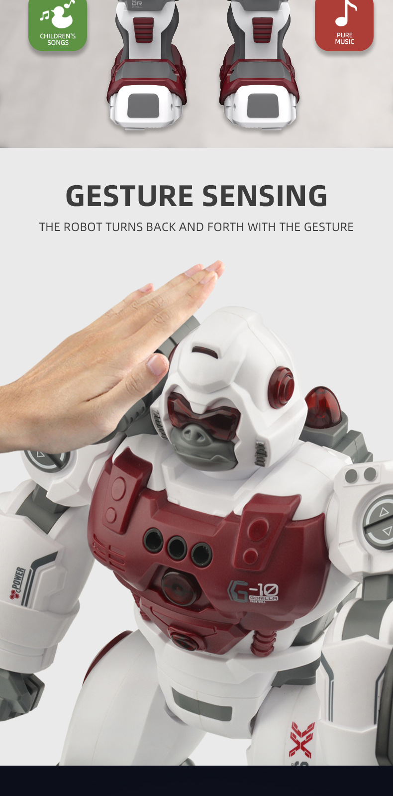 Remote-controlled programmed robot, missile shooting, spray sensing, gesture singing, dancing, storytelling, smart early education toy pic 4