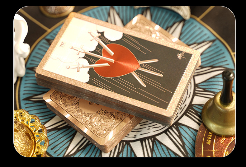 金箔塔罗 韦特塔罗牌全套正版卡片桌游烫金PVC防水塔罗卡牌游戏现货批发详情10