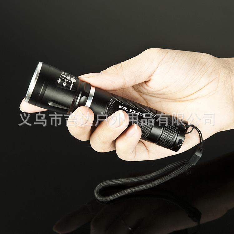 派力德强光手电筒可伸缩便携铝合金led照明电筒户外探险防水手电详情3