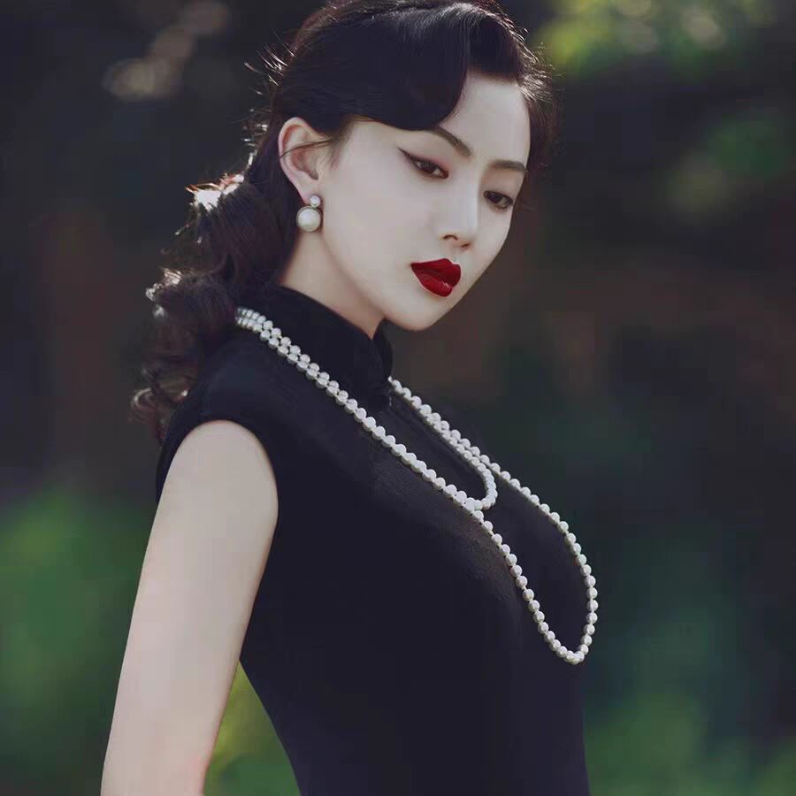 Natural freshwater pearl sweater chain, long, simple and versatile, multi-layer layered cheongsam chain, elegant necklace, Jurchen pearl pic 17