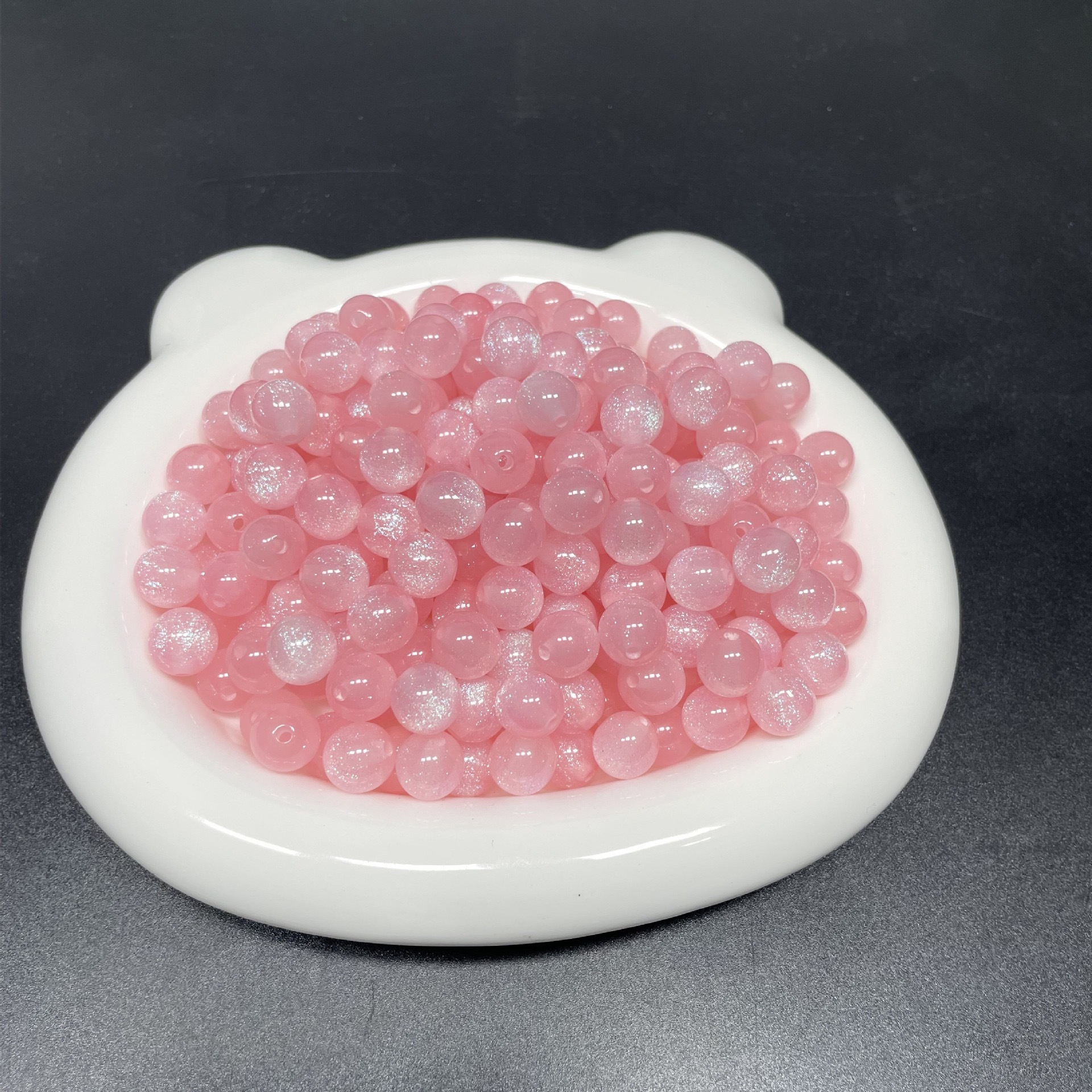 8/10/12mm resin fine Sparkling Starry Sky Mermaid Pearl resin imitation cat eye bead diy bracelet accessory pic 6