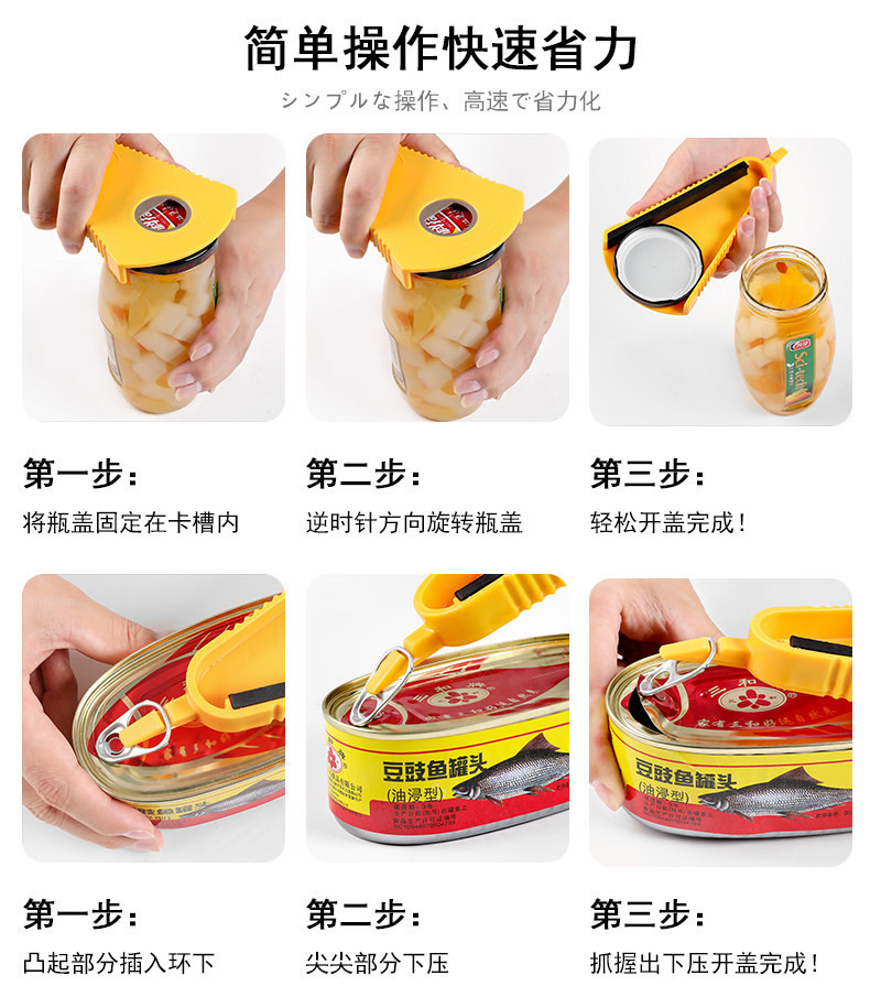 抖音神器多功能拧盖器防滑省力开盖器罐头旋盖开瓶器厨房用小工具详情4