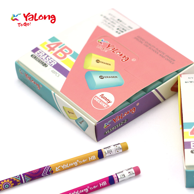 YALONG Fashionable 4-color PVC safety eraser Student eraser pic 4