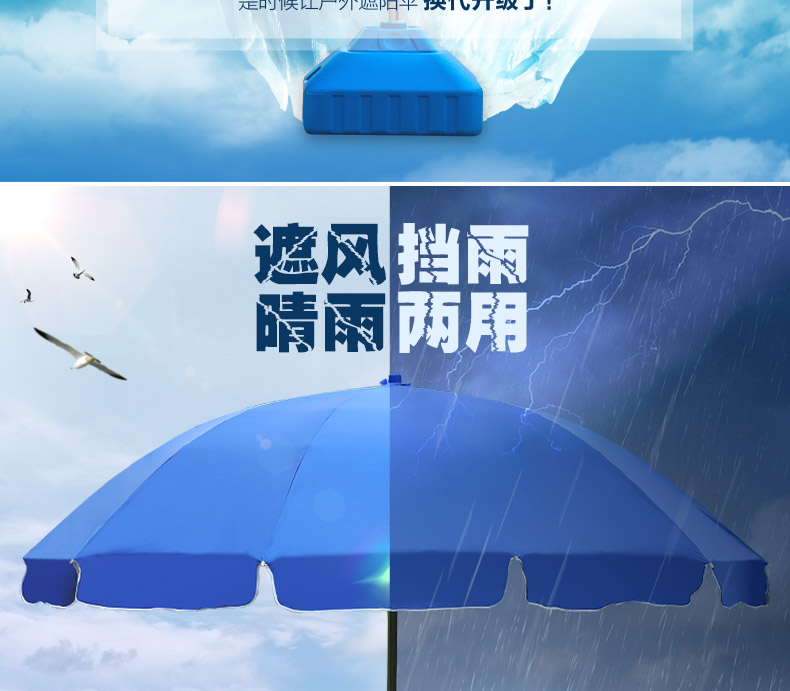 太阳伞遮阳伞大雨伞大号户外摆摊伞歪头斜伞广告伞折叠圆伞商详情2