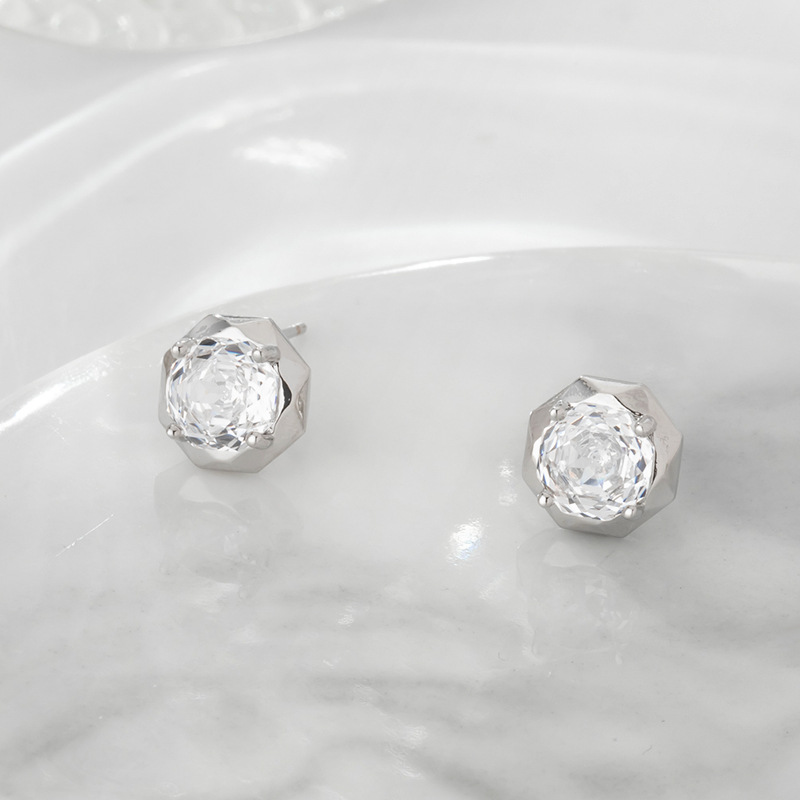 Prima prima diamante redondo irregular pendientes esféricos mujer burst premium sentido nicho simplicidad luz lujo zircon pendientes pic 8