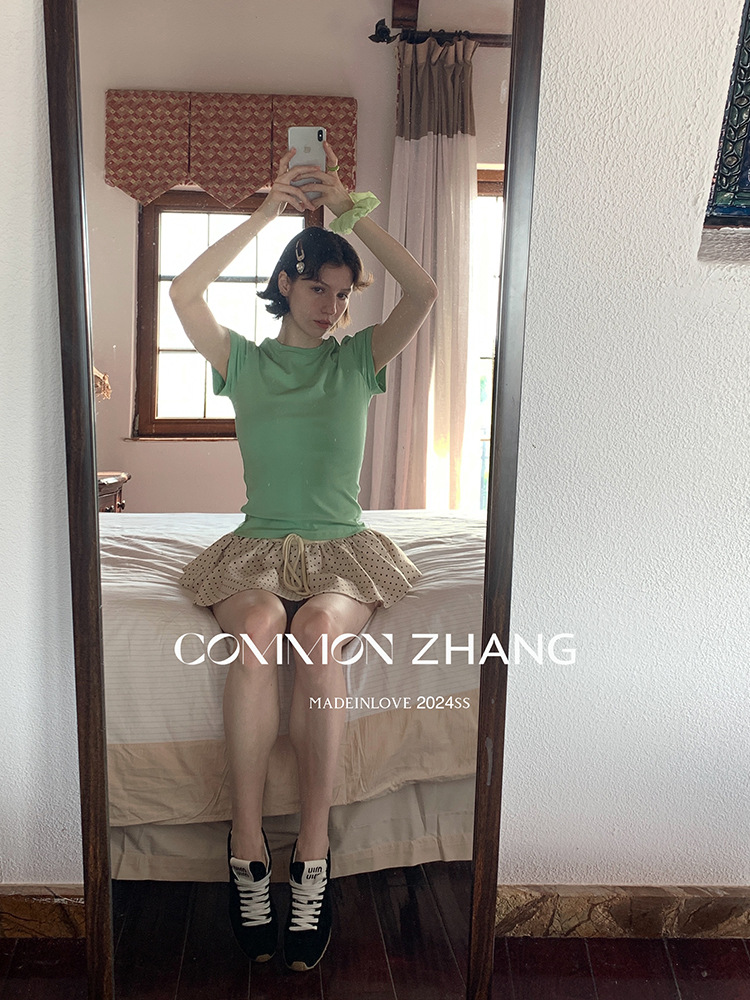 CZZHANG Summer Korean-style multi-color, niche, versatile and simple basic short-sleeved T-shirt for women A10099 pic 24
