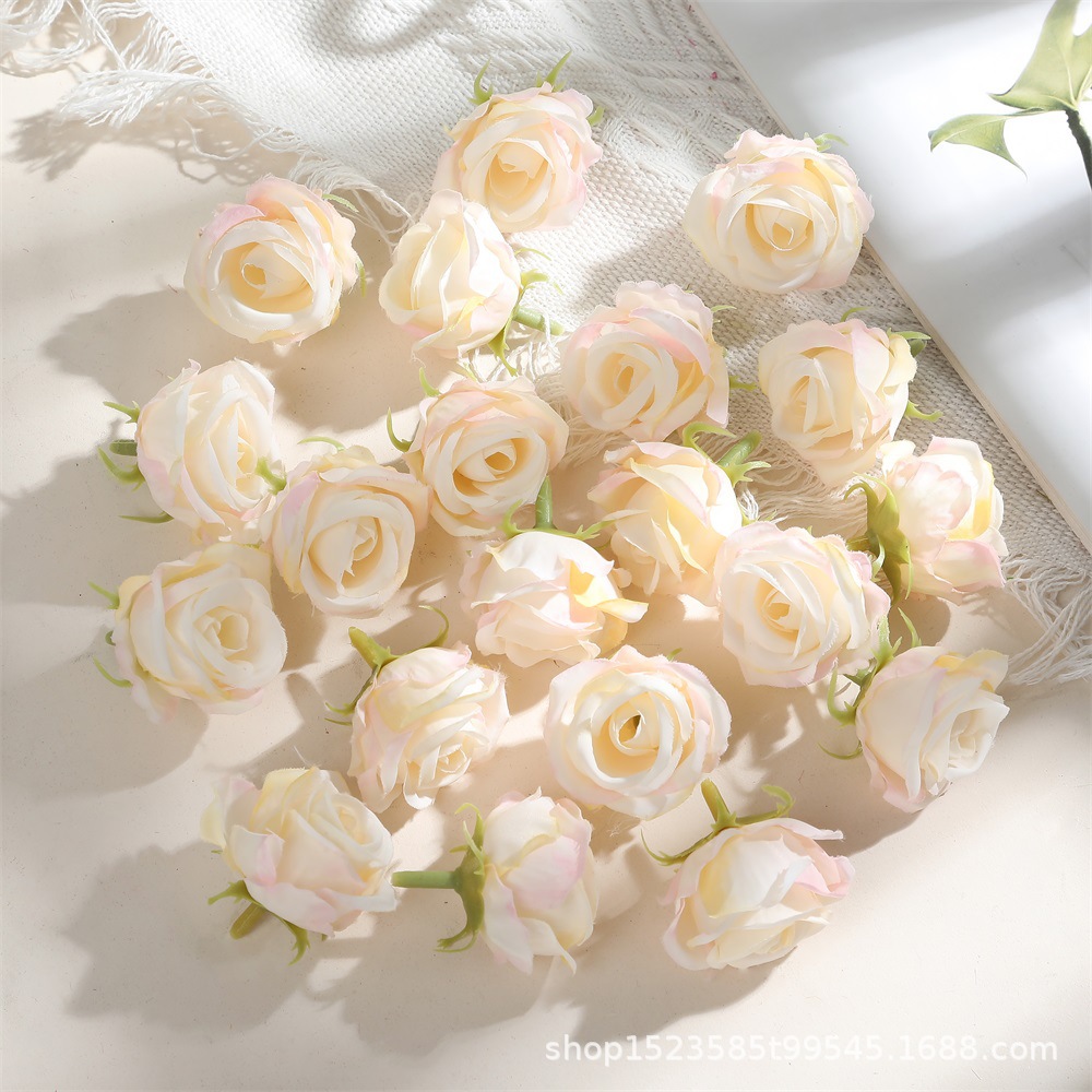S 厂家直销小玫瑰花头diy花苞婚庆布置仿真花材料摄影拍照装饰道详情4