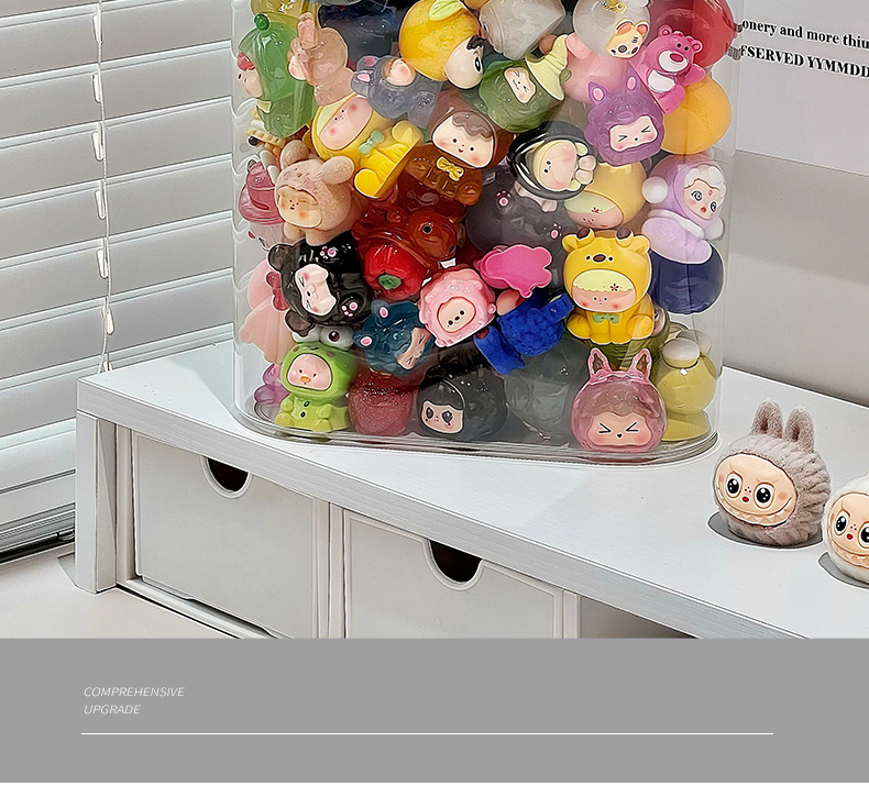 萌宠LABUB小玩偶盲盒DIY密封木盖塑料桌面收纳罐详情19