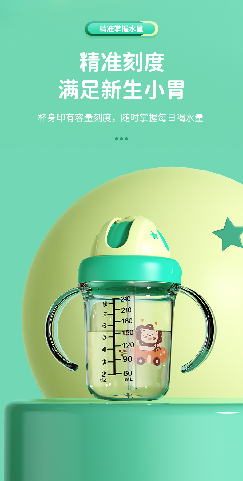 儿童水杯大容量塑料吸管杯宝宝喝水便携水杯防摔防漏夏季水杯批发详情15