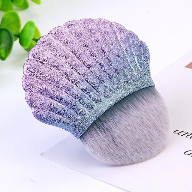 Flash powder shell makeup brush, portable large loose powder brush, soft bristle blush brush, high appearance level beauty tool for Internet celebrities, factory customizable pic 4