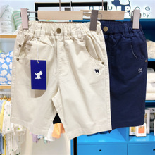 Summer new navy collar striped short-sleeved shirt and shorts two-piece set for boys, stylish MS530701 pic 5