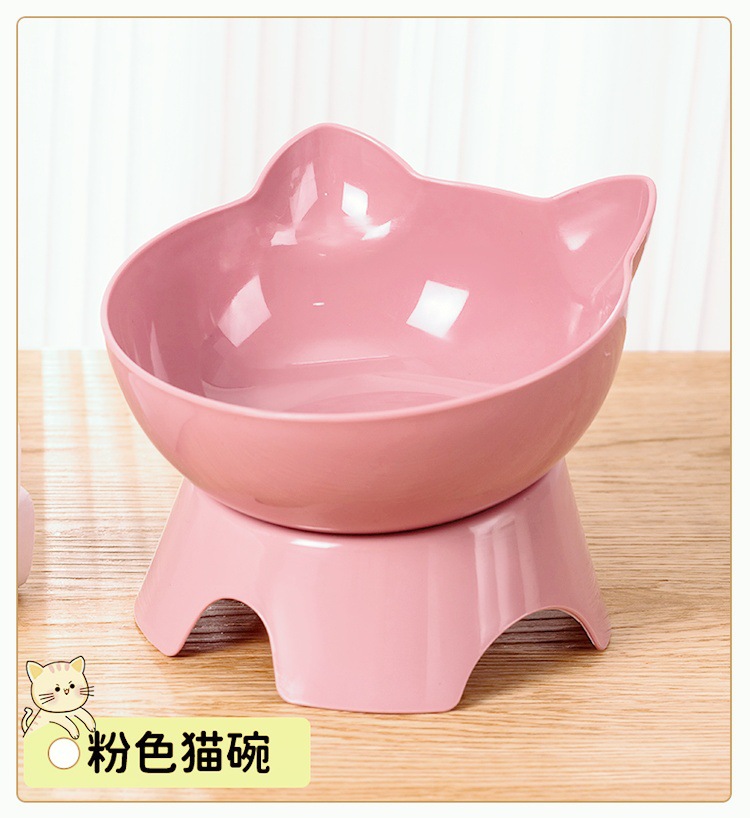 宠物猫碗护颈单碗猫食盆倾斜口猫耳宠物狗碗猫粮碗宠物用品喂食盆详情12
