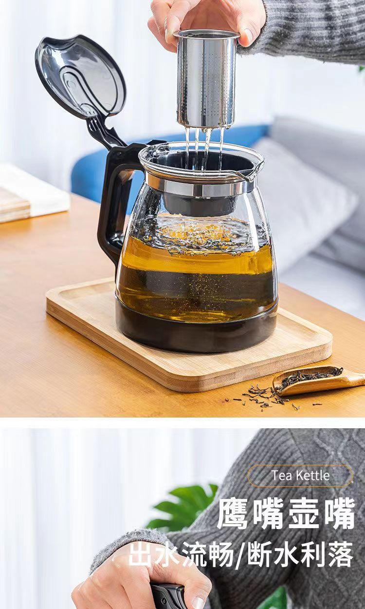 泡沫包装泡茶壶玻璃水具套装茶水分离功夫茶具一壶带水杯养生茶具详情3