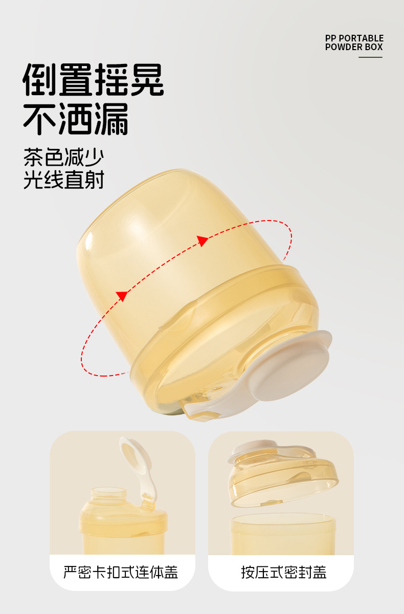 婴幼儿便携外出奶粉分装盒新生宝宝辅食盒收纳密封一餐一格奶粉盒详情6