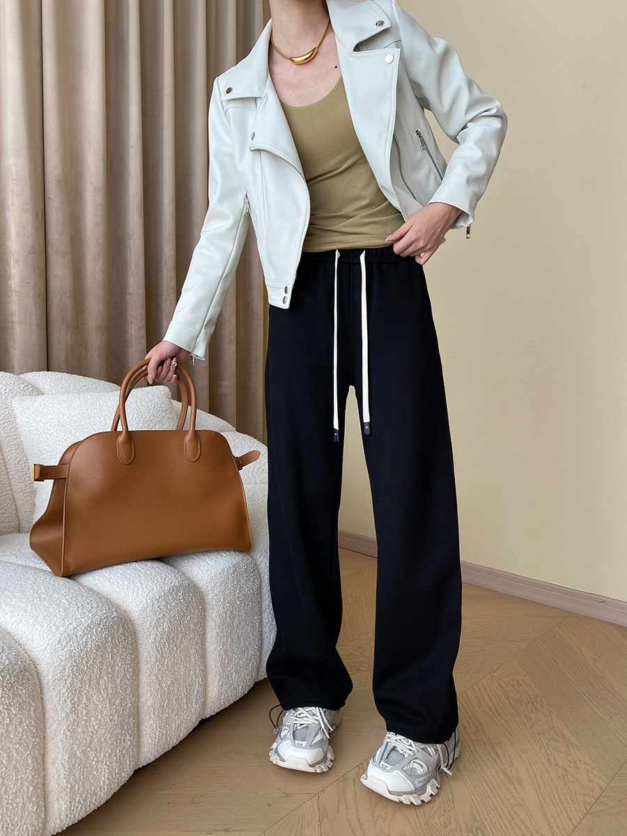 司南 时髦斜门襟拉链设计感 超模机车风皮衣夹克外套高级 SN4227详情50