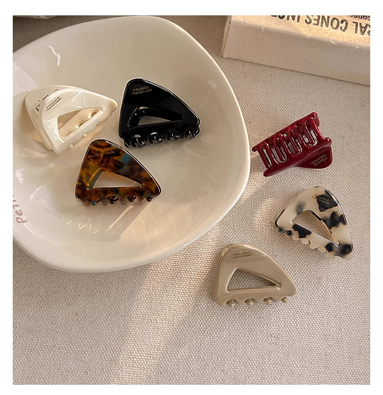 法式醋酸小抓夹女后脑勺盘发夹发量少半扎发鲨鱼夹气质百搭头饰夏详情7