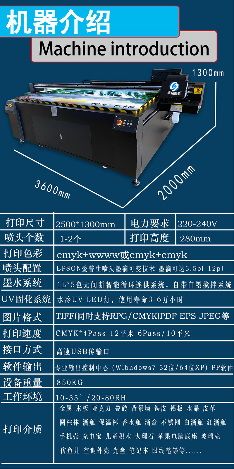 大型圆柱uv平面打印机磨烟器碎烟器喷绘机打火机高喷圆形UV打印机详情8