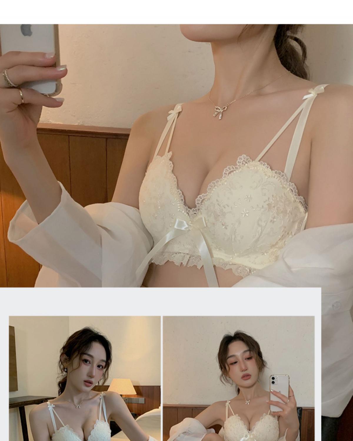 This is a Japanese-style bra for women with a small bust. It has no underwire, a lace-up support, and is designed to prevent sagging pic 31