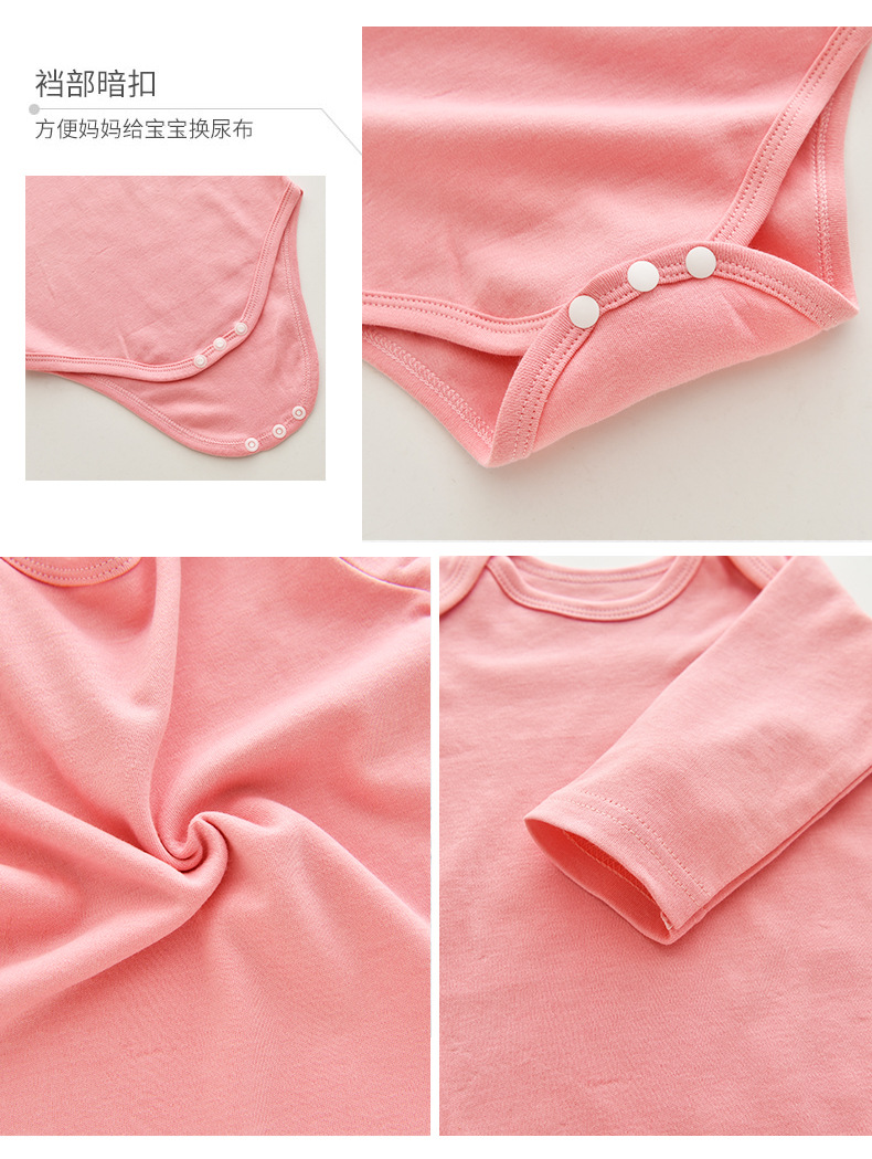 OEKO欧美跨境新生儿衣服宝宝包屁哈衣爬服纯棉春秋长袖婴儿连体衣详情2