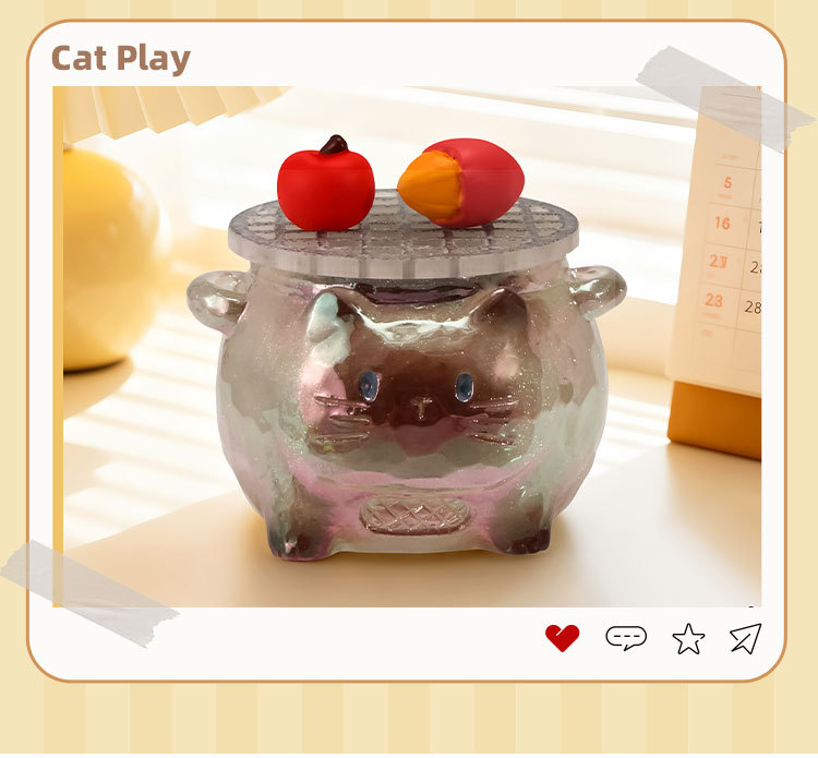 猫猫PAI一缕温暖盲盒卡通可爱桌面树脂摆件多款式搞怪摆件盲盒详情22