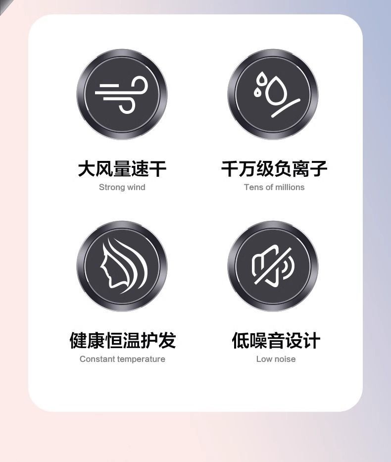 吹风机华强北森电吹风家用宿舍无叶高速负离子护发吹风筒大风力详情7