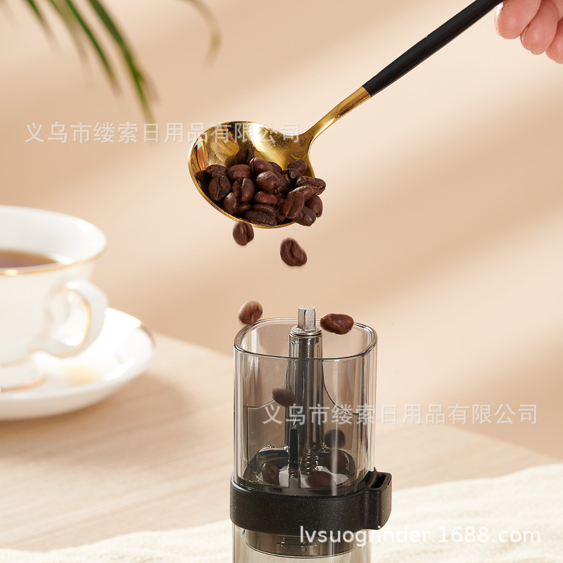 Coffee machine, hand-cranked coffee grinder, transparent acrylic grinder, outdoor portable coffee machine, cross-border model pic 8