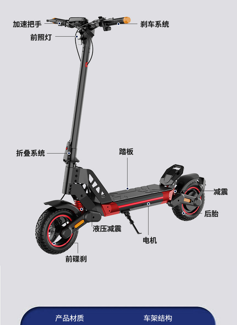 Wholesale of 48V electric scooters with lithium batteries, adult folding chauffeur mini mounts, and small commuter electric vehicles pic 9