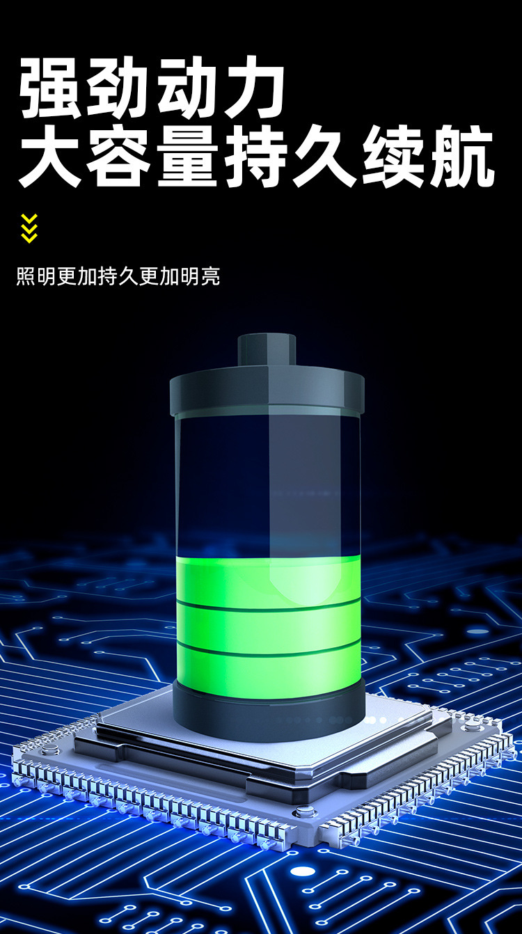 A new cross-border high-intensity led flashlight with charging function, a portable mini white laser flashlight, suitable for outdoor hiking pic 9