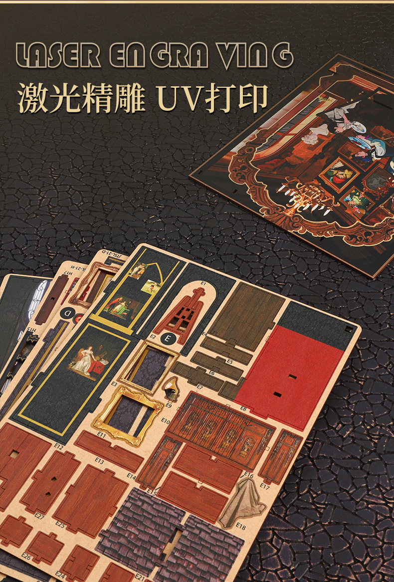 Jiate DIY Bookstand, Wonderful Art Studio diy Bookstand Assembly Bookstand, diy House 3D Bookstand, Handmade Model Book pic 8