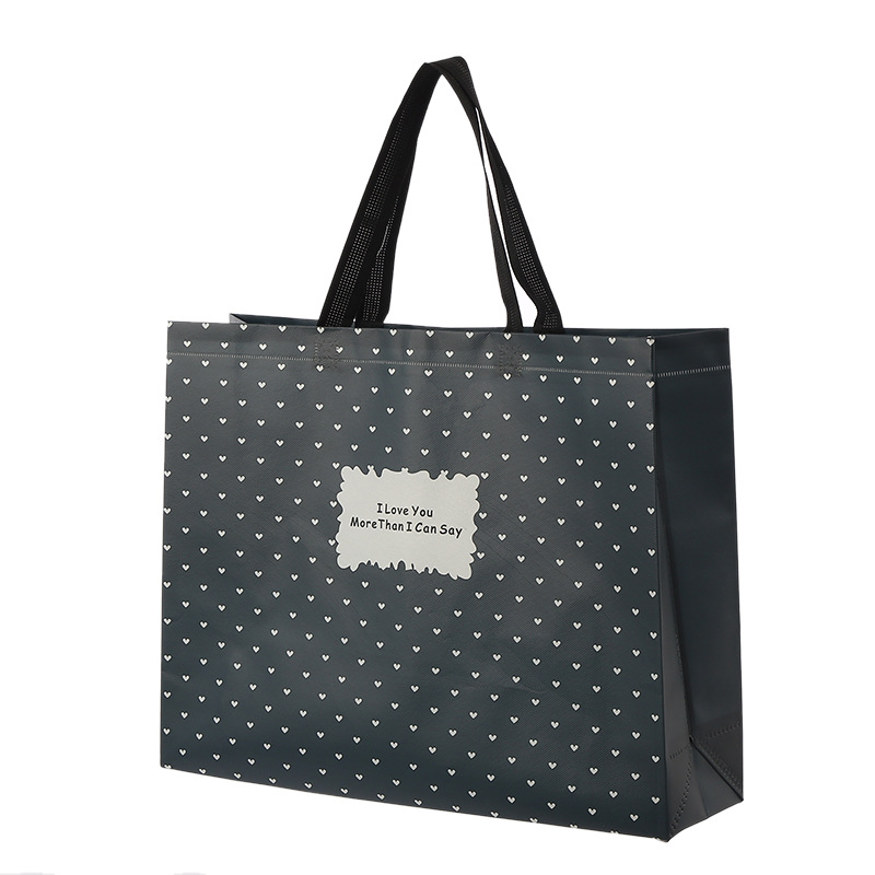 现货时尚购物服装手提袋 无纺布袋覆膜防水商用折叠礼品袋子详情5