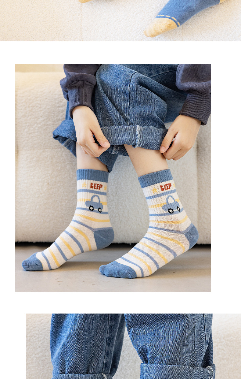 2025春秋新款儿童袜子男女童卡通潮纯中筒棉袜吸汗保暖宝宝袜批发详情12
