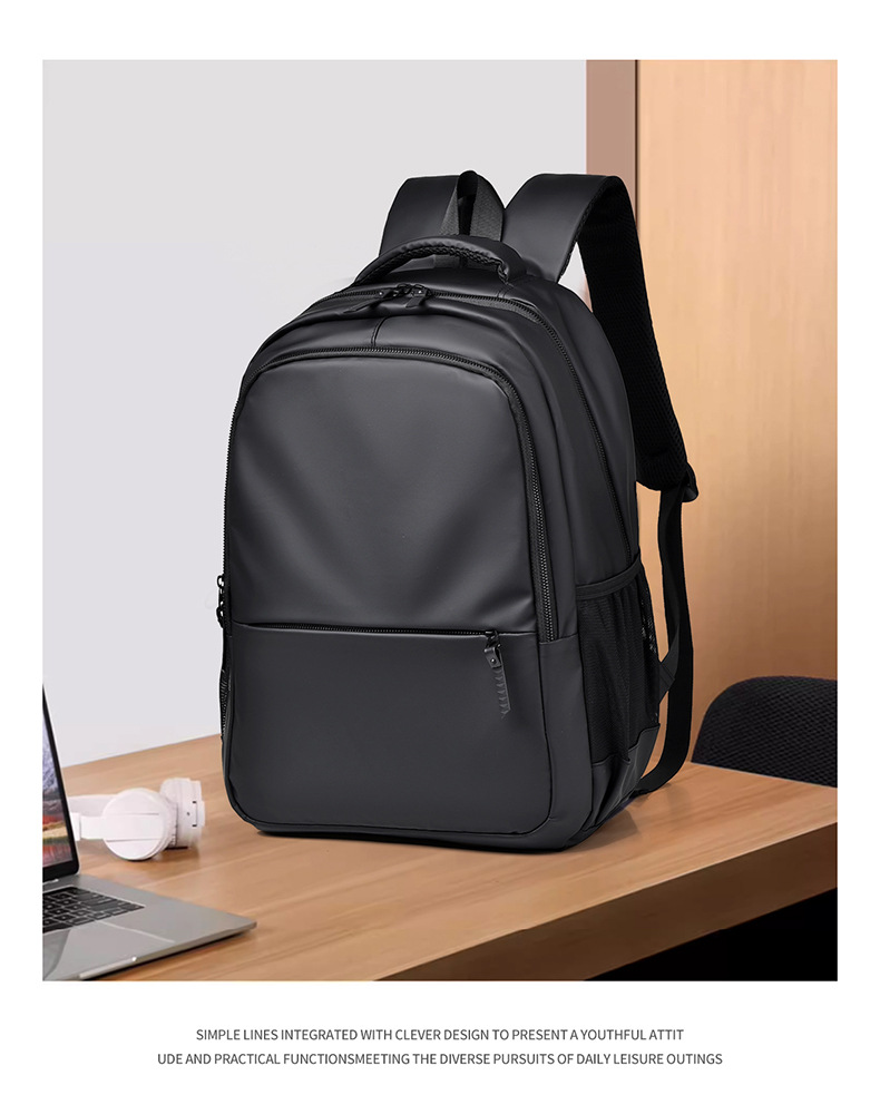 2025新款男士商务旅行户外双肩背包大容量轻便学生包简约电脑包详情6