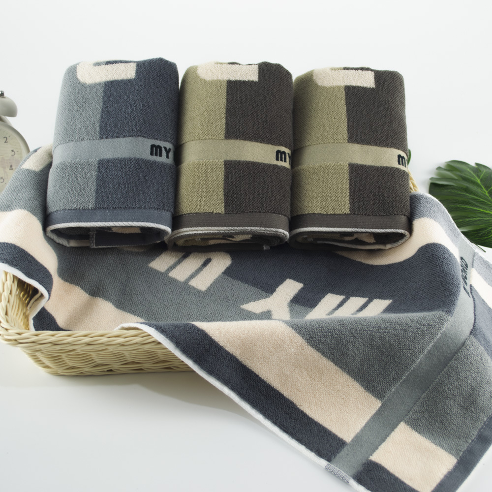 毛巾纯棉加厚面巾极限股色织提花全棉毛巾柔软吸水成人洗脸巾批发详情2