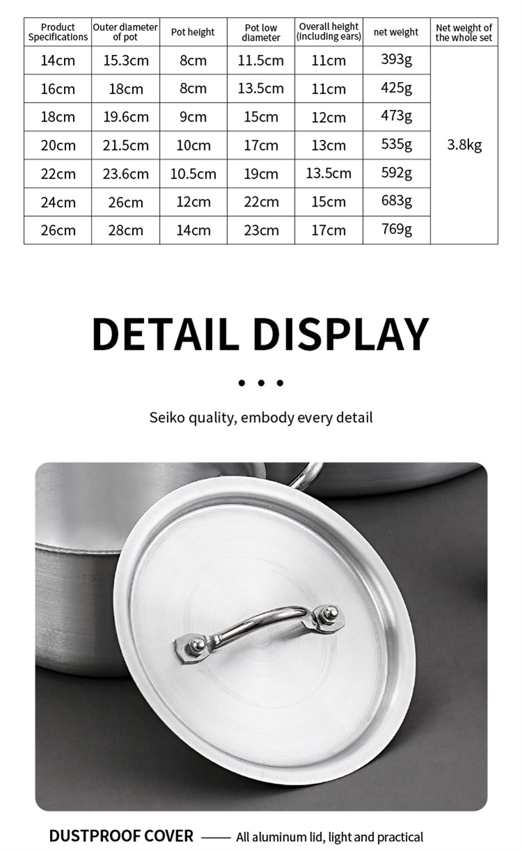 7-piece set of foreign trade kitchenware for Africa - aluminium pot Set 7-in-1 Pot set pic 18