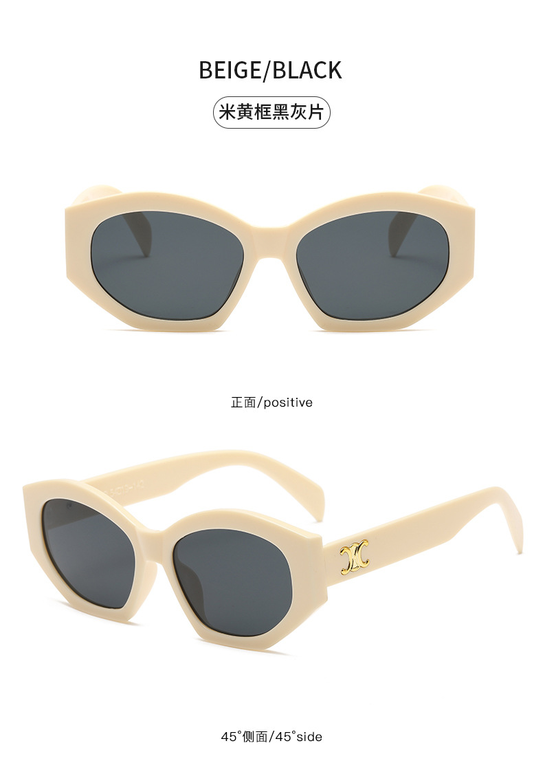 Retro triumph snow sunglasses for women, a new type of high-end oval angular sunglasses for sun protection and shading pic 33