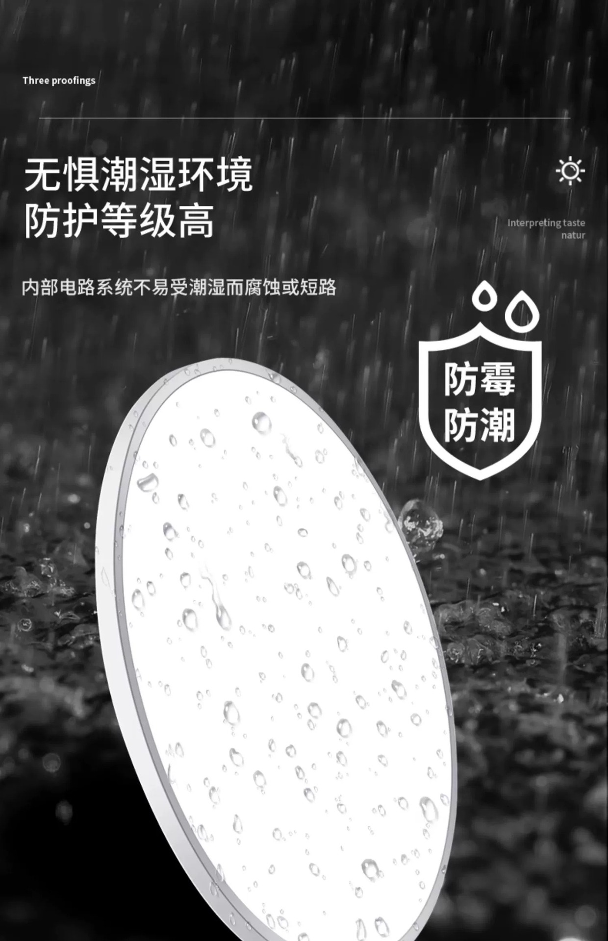 led吸顶灯三防卧室灯现代简约阳台房间灯卫生间圆形房间护眼主灯详情15