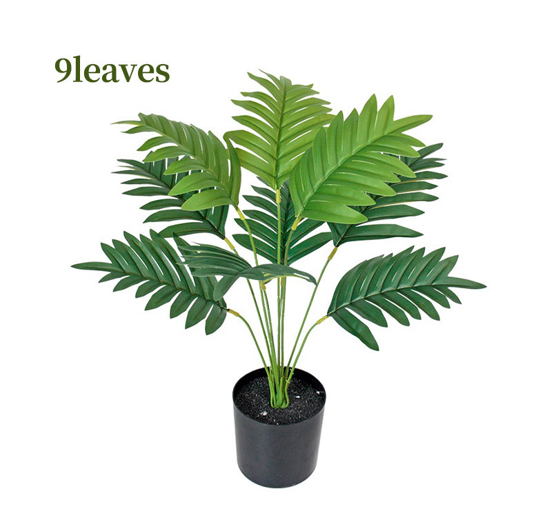 Cross-border artificial green plants, Chrysalidocarpus lutescens, palm leaf potted plants, indoor and outdoor home decoration, iron leaf artificial tree bonsai pic 6