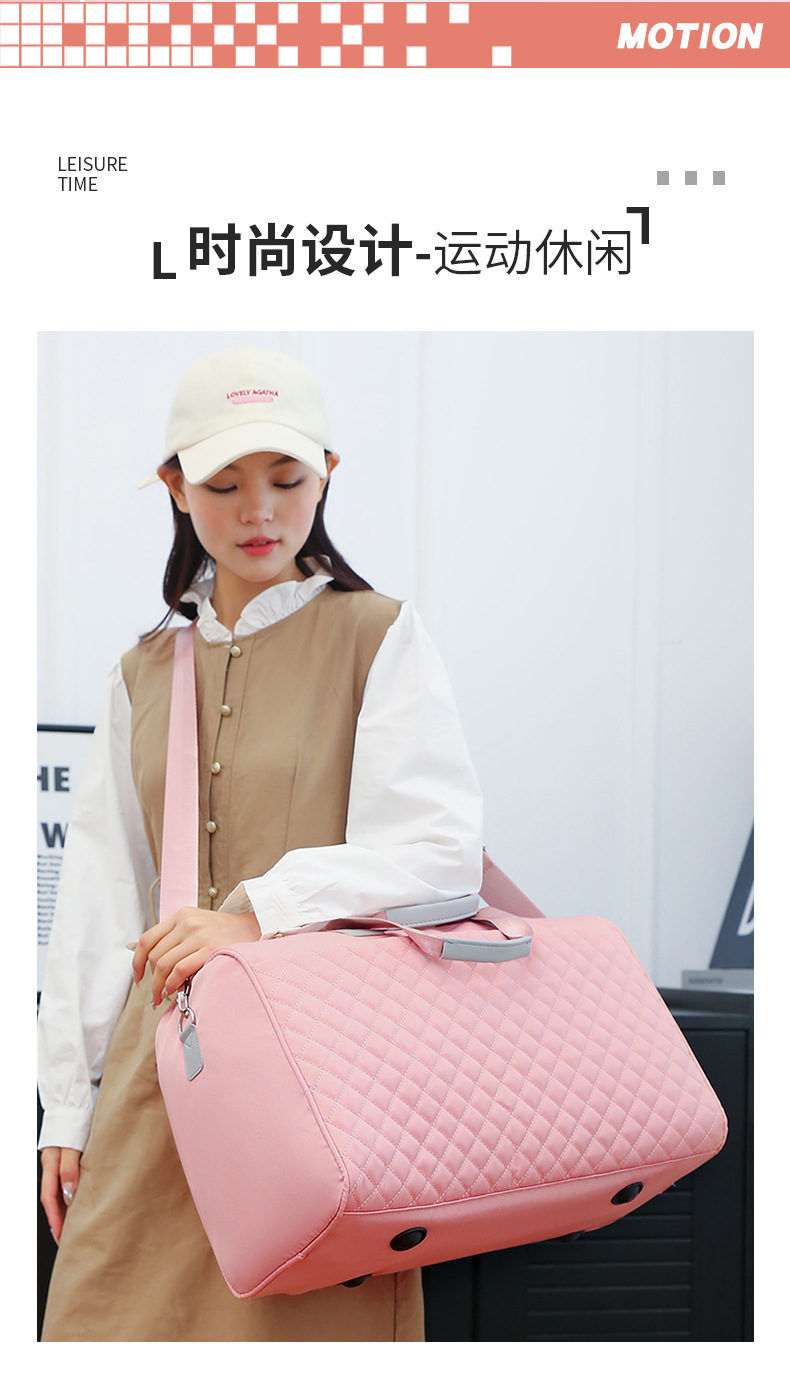 Wholesale of new dry-wet separation crossbody fitness bags, large-capacity yoga bags, sports hand-held short-distance travel storage bags pic 2