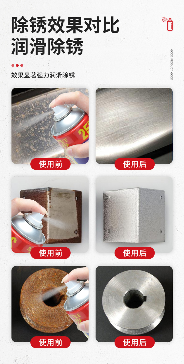 争彩松锈润滑剂除锈灵去锈剂金属铁门锁除锈清洁剂润滑螺丝除锈剂详情11