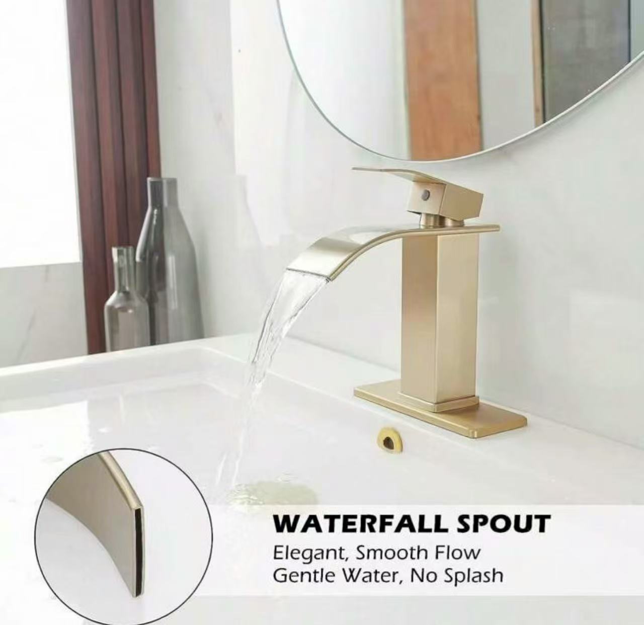 源头工厂专业生产瀑布式水龙头扁嘴四方不锈钢龙头跨境电商外贸详情9