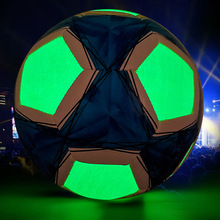 Wholesale of cross-border fluorescent reflective luminous footballs, No. 4 and No. 5 PU machine-sewn training luminous footballs pic 11