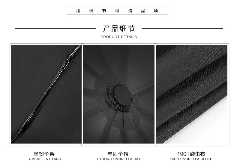 三折全自动晴雨伞折叠伞男商务伞复古绅士雨伞定雨伞logo广告伞详情29
