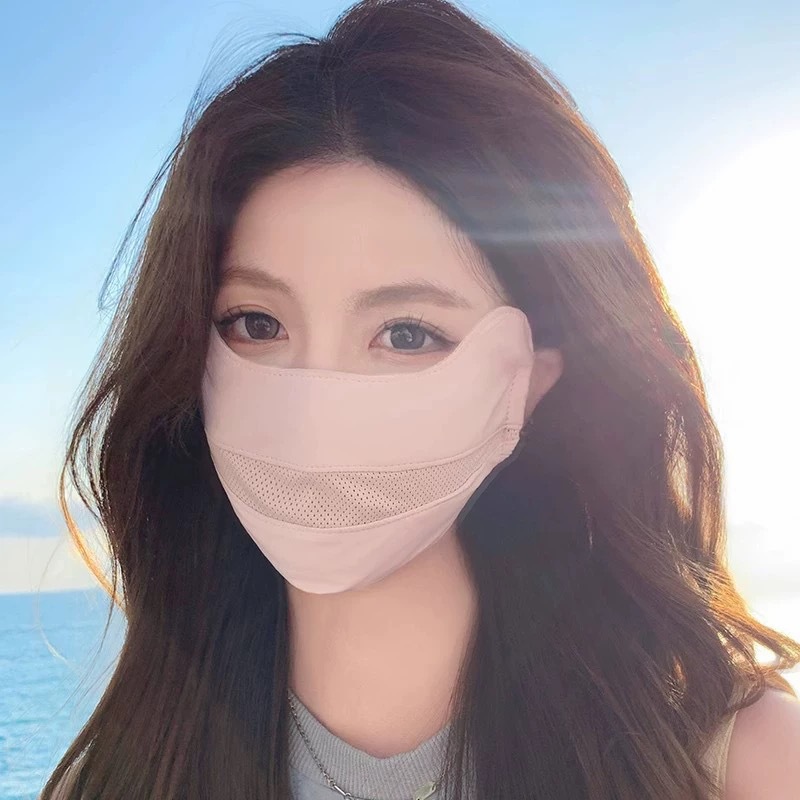 Sun protection mask for girls, high school appearance level, Summer 2025 new UV protection mask, full face ice silk breathable sun protection thin style pic 11