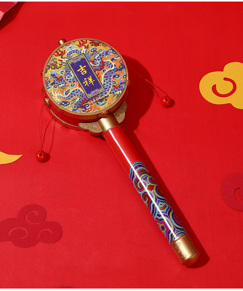 拨浪鼓国潮早教孩子玩具复古儿童手摇鼓摇摇鼓旅游纪念品小礼物详情16