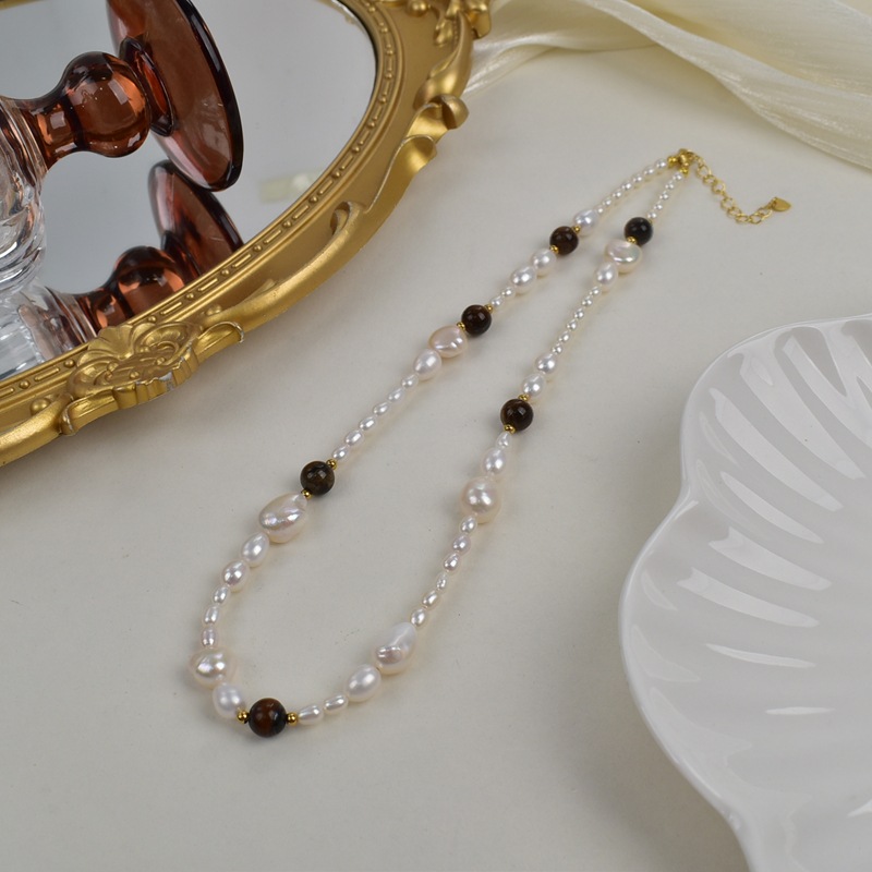 巴洛克异形珍珠项链天然淡水高级感时尚珍珠颈链穿搭毛衣链轻奢详情2