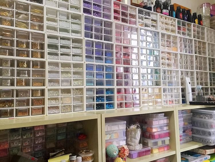 串珠贴片九宫格收纳盒收纳diy手工材料配件琉璃抽屉珠子小饰品详情7