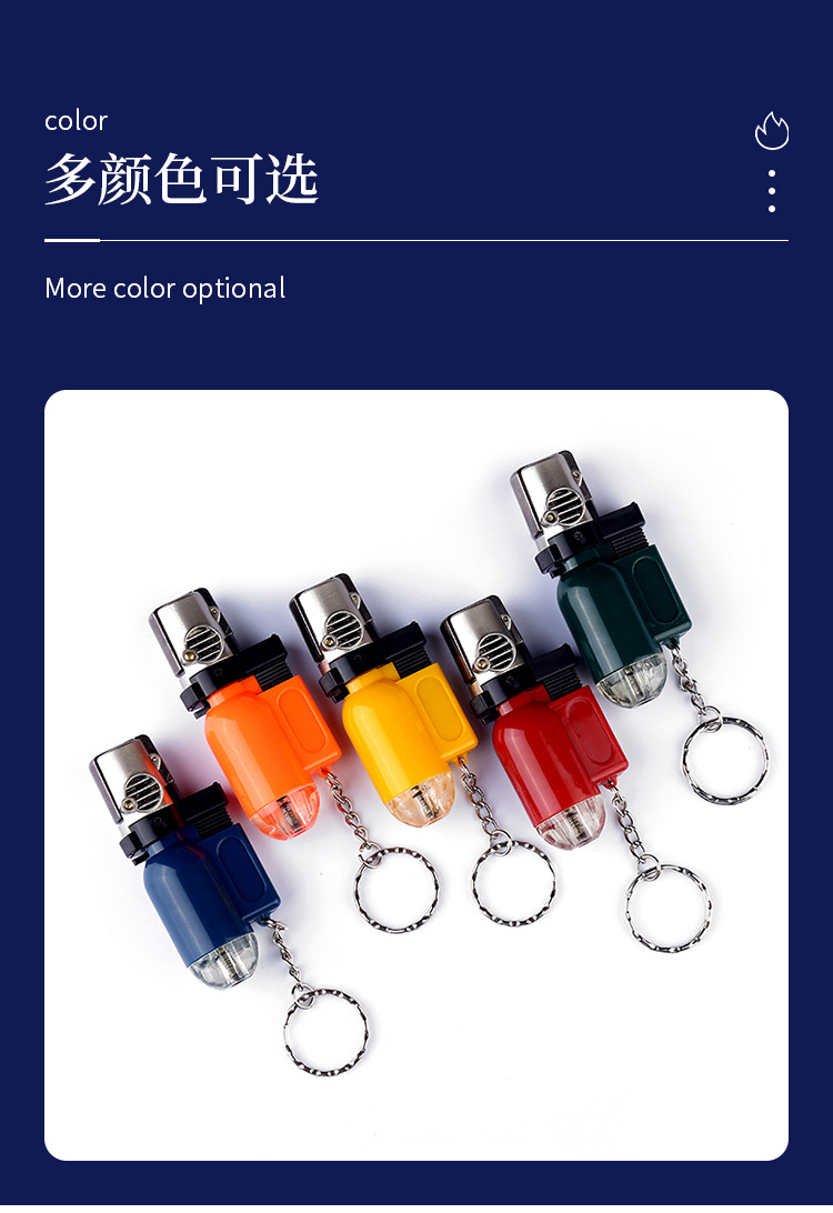 跨境彩色便携可充气式喷枪焊枪户外烧烤迷你塑料防风直冲打火机详情7