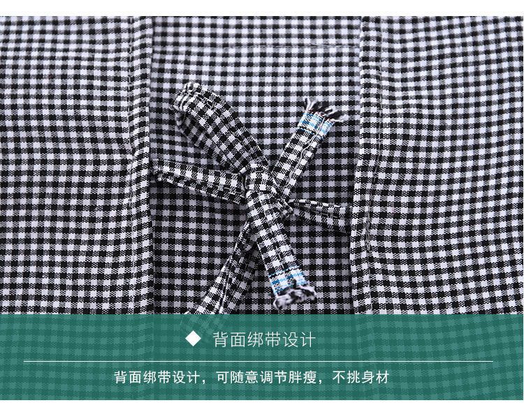 新款时尚棉布长袖围裙罩衣男女工作服厨房家用防油污围腰耐磨劳保详情12
